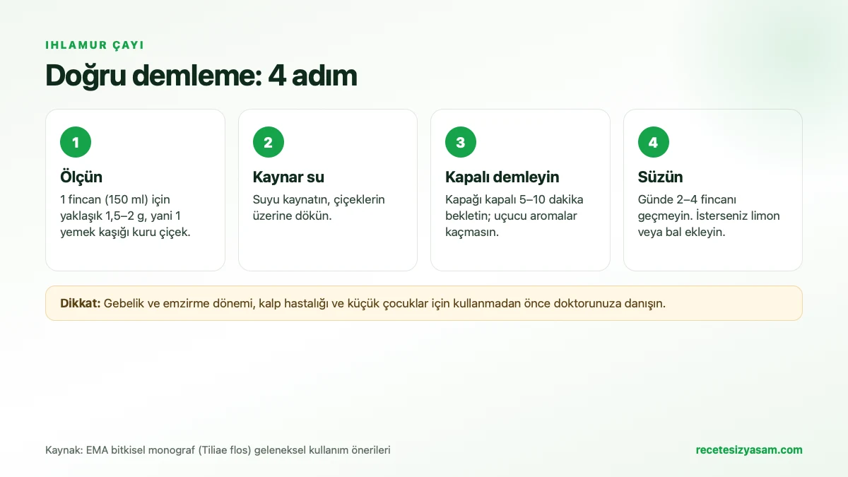 Ihlamur çayı doğru demleme 4 adım